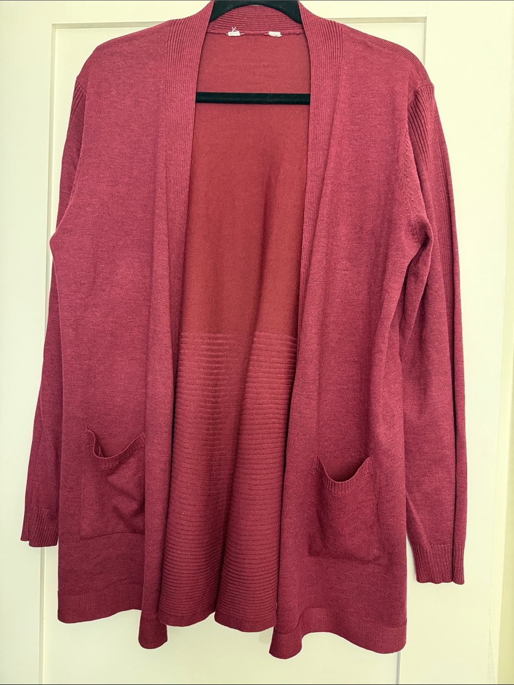 torrid Open-Front Long Cardigan in Rose Pink
